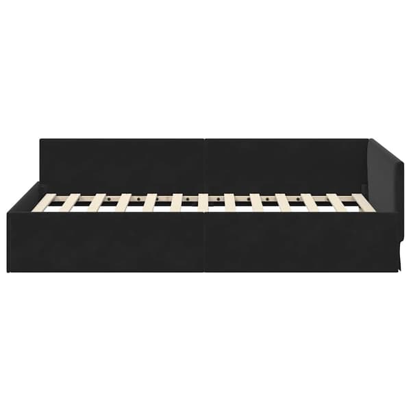 vidaXL Hörnssängram Svart 90 x 200 cm Sammet
