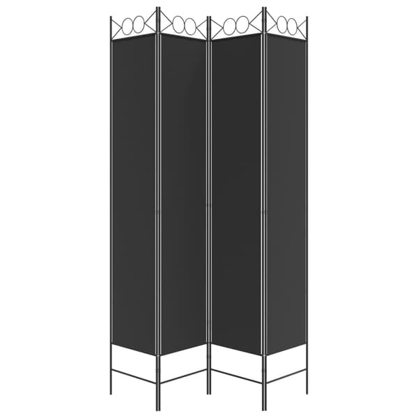 vidaXL Romdeler 4 paneler svart 160x220 cm stoff