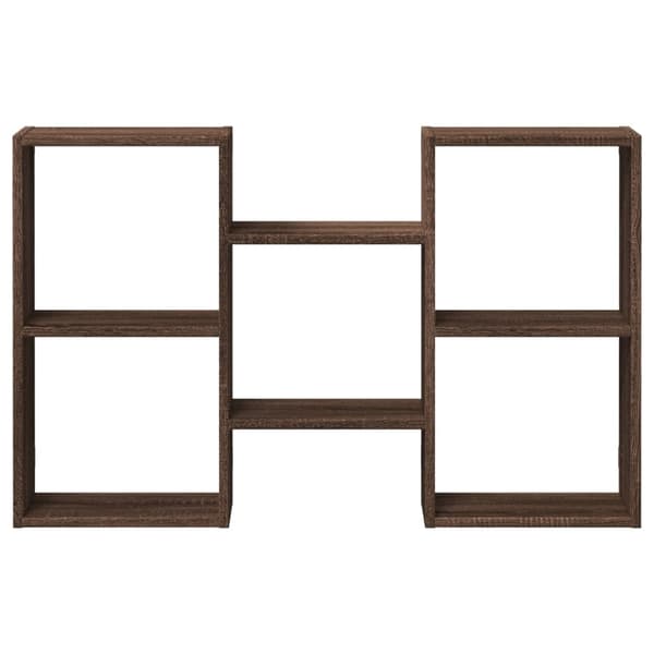 vidaXL Vegghylle brun eik 96x18x60 cm konstruert tre