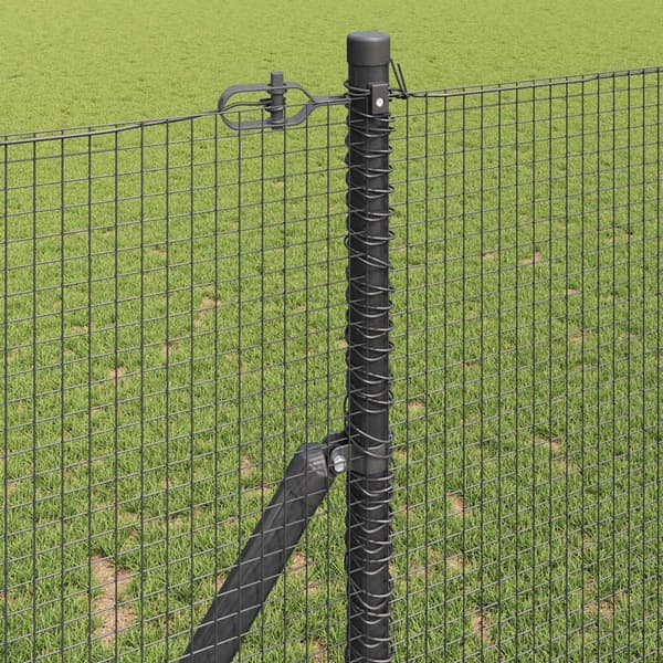 vidaXL Gjerde med innlegg. Grå 1 x 10 m Stål