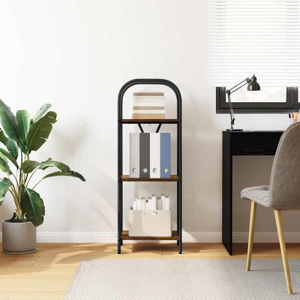 vidaXL Bokhylle Røkt eik 40 x 30 x 109 cm Konstruert tre