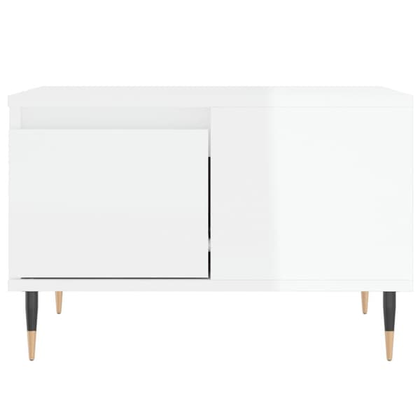 vidaXL Soffbord vit högglans 55x55x36,5 cm konstruerat trä