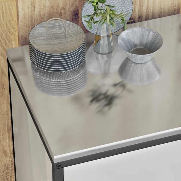 vidaXL Köksförvaringsset med hylla 3 pcs Silver Galvaniserat Stål