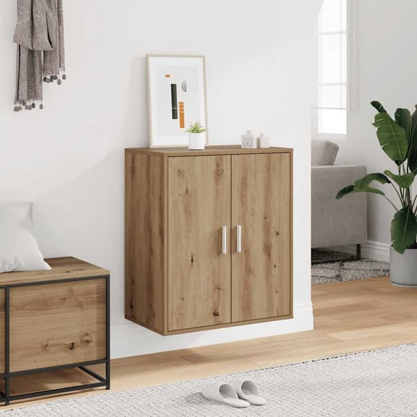 vidaXL Skoskap artisan eik 60x35x70 cm konstruert tre