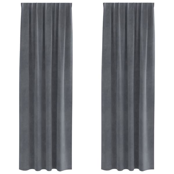 vidaXL Gardiner Super ljusgrå Polyester 140 x 260 cm Gardiner