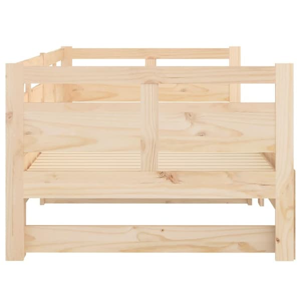 vidaXL Bäddsoffa massiv furu 2x(90x190) cm