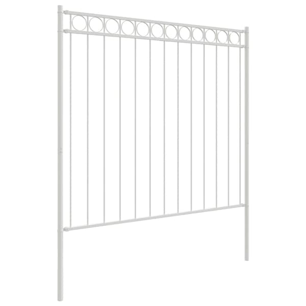 vidaXL Gjerdeelement Assen Hvit 170 x 200 cm Stål