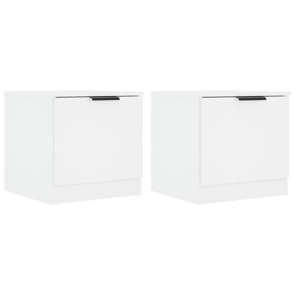 vidaXL Nattbord 2 stk hvit 40x39x40 cm