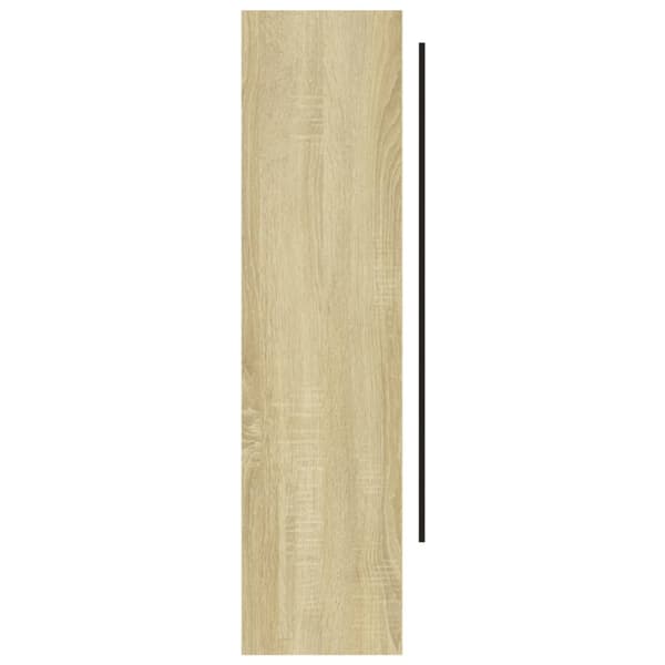 vidaXL Speilskap til bad 80x15x60 cm MDF hvit og eik