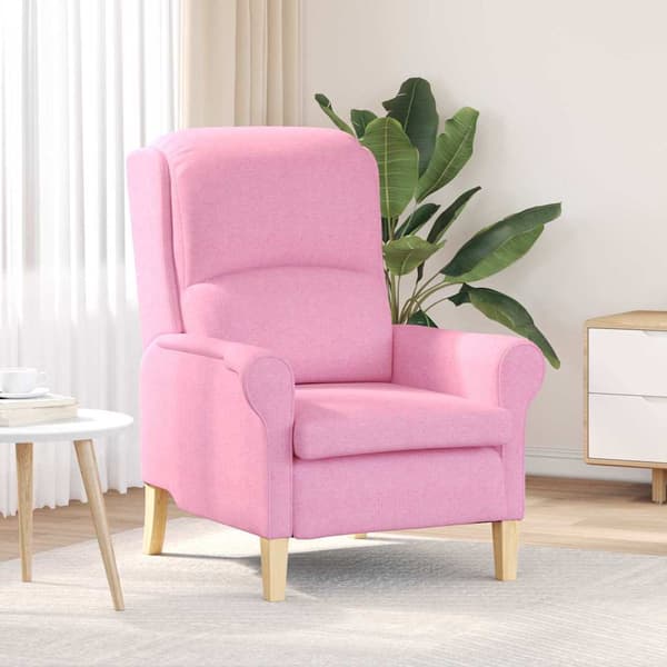 vidaXL fåtölj Rosa tyg
