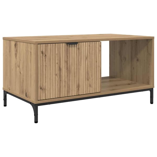 vidaXL Kaffebord med skuff Artisan Eik 90 x 49 x 46 cm Konstruert tre