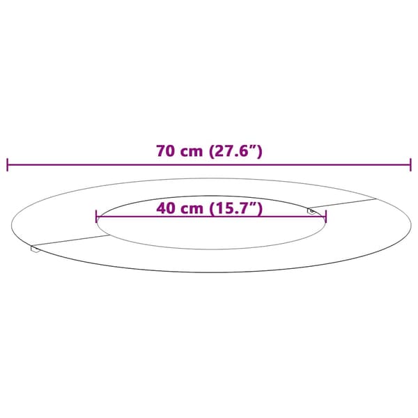 vidaXL lämplig för Flat Trädringar 5 pcs Silver Ø40 / 70 cm