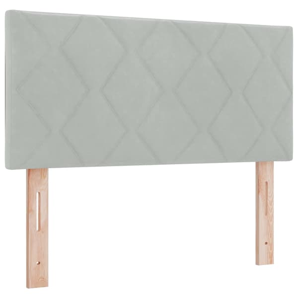 vidaXL Huvudgavel Ljusgrå 100 cm Sammet
