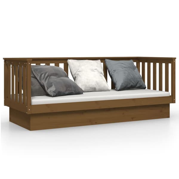 vidaXL Dagseng honningbrun 75x190 cm heltre furu