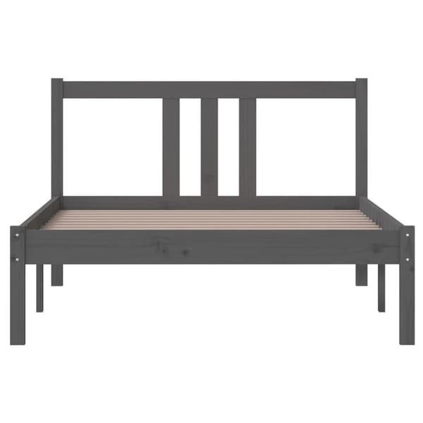 vidaXL Sengeramme grå heltre furu 100x200 cm
