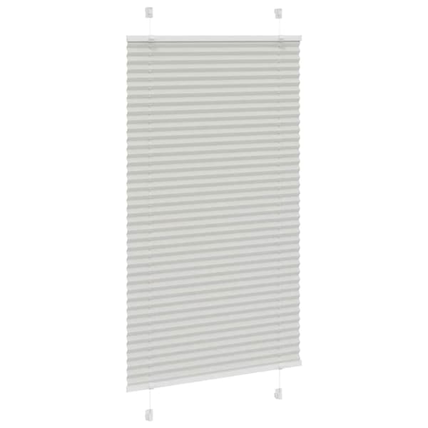 vidaXL Plisserad persienn ljusgrå 80x150 cm tyg bredd 79,4cm polyester