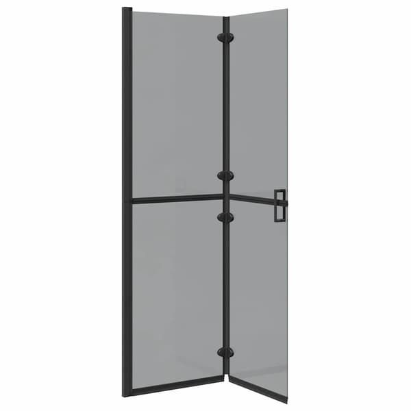 vidaXL Walk-In duschvägg Svart 110 x 6,5 x 190 cm