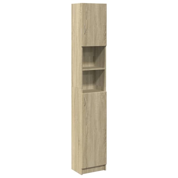 vidaXL Baderomsskap sonoma eik 32x25,5x190 cm sponplate