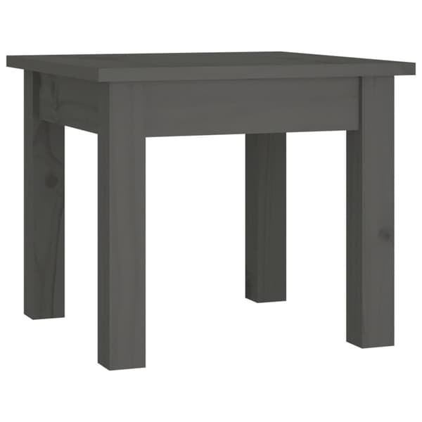 vidaXL Soffbord grå 35x35x30 cm massiv furu