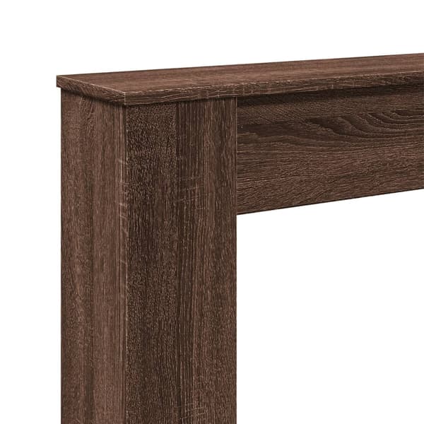 vidaXL Peisramme brun eik 100x20x100 cm konstruert tre