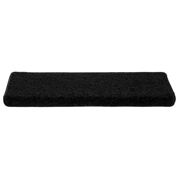 vidaXL Trappematter 10 stk 65x21x4 cm svart rektangulær kant
