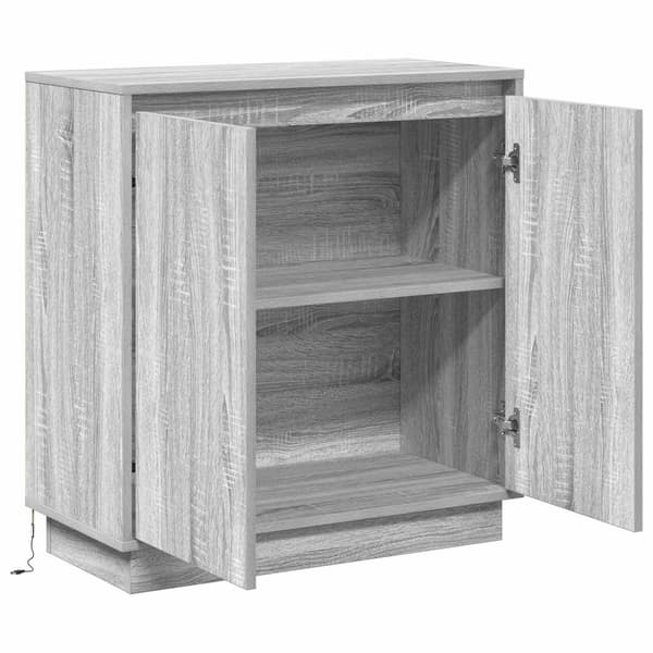 vidaXL LED sideboard for Grå sonoma 71 x 34,5 x 75 cm Konstruert tre