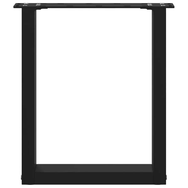 vidaXL Soffbordsben U-formade 2 st svart 28x(42-43) cm stål