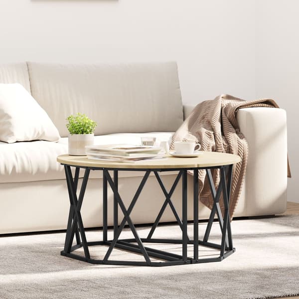vidaXL Sonoma Ek Spånskiva Medium Kaffebord Rektangulär Modern