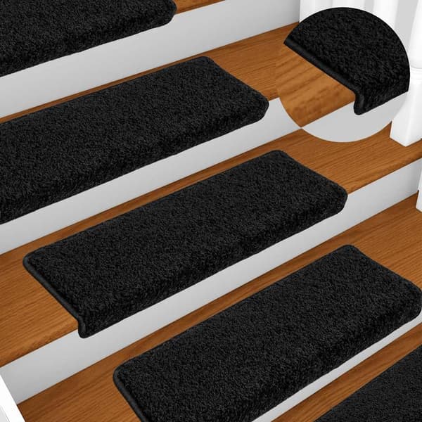 vidaXL Trappmattor 20 st 65x21x4 cm svart