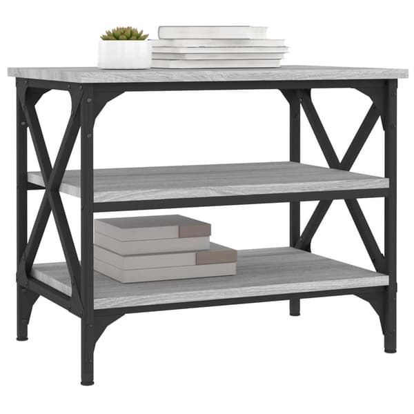 vidaXL Sidebord grå sonoma 55x38x45 cm konstruert tre