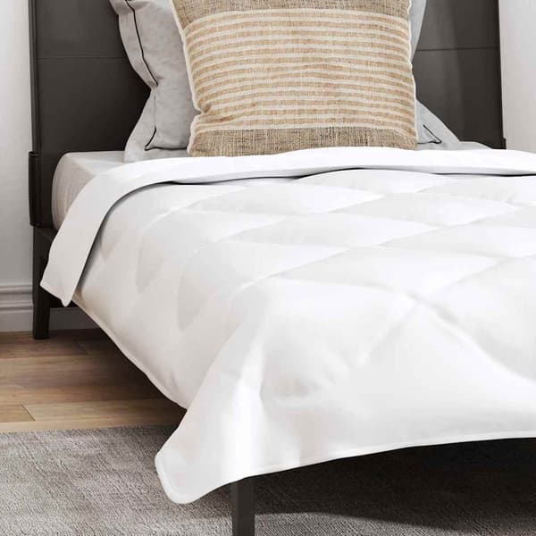 vidaXL Duntäcke med kudde med kudde 2 pcs Vit Mikrofiber