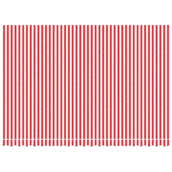 vidaXL Erstatningsduk for markise rød og hvit 450x300 cm polyester