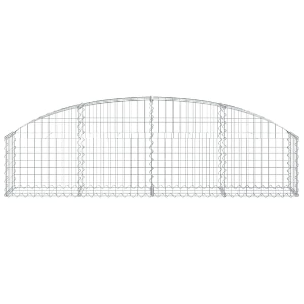 vidaXL Gabion bågformad 200x30x40/60 cm galvaniserat järn