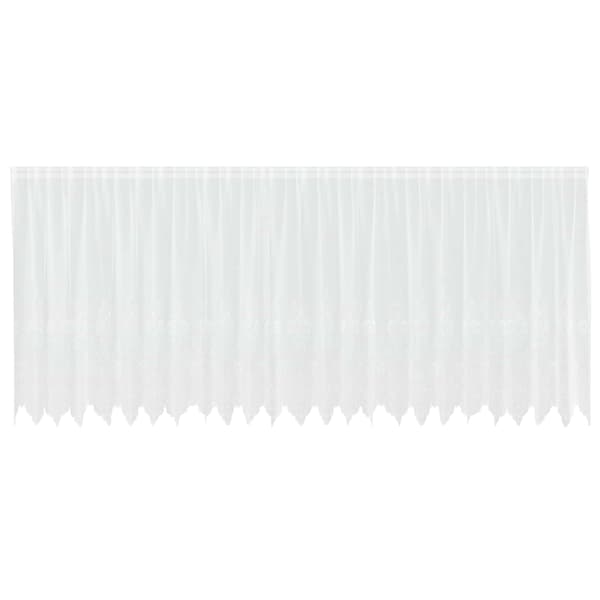 vidaXL Spetsgardin med gardiner Blommor Vit 160 x 600 cm Polyester