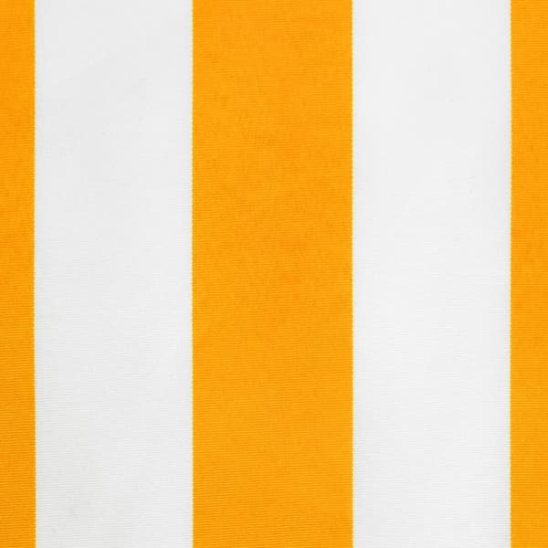 vidaXL Erstatningsstoff for markisekappe gul og hvit stripe 6 m