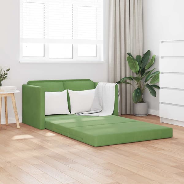 vidaXL Soffsäng Ljusgrön 204 x 122 x 60 cm Sammet