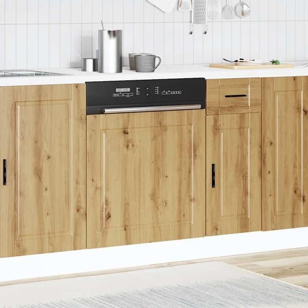 vidaXL Oppvaskmaskin panel artisan eik 60x1,5x57 cm konstruert tre