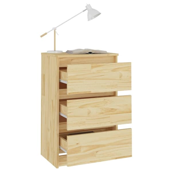 vidaXL Sängbord 2 st 40x29,5x64 cm massiv furu