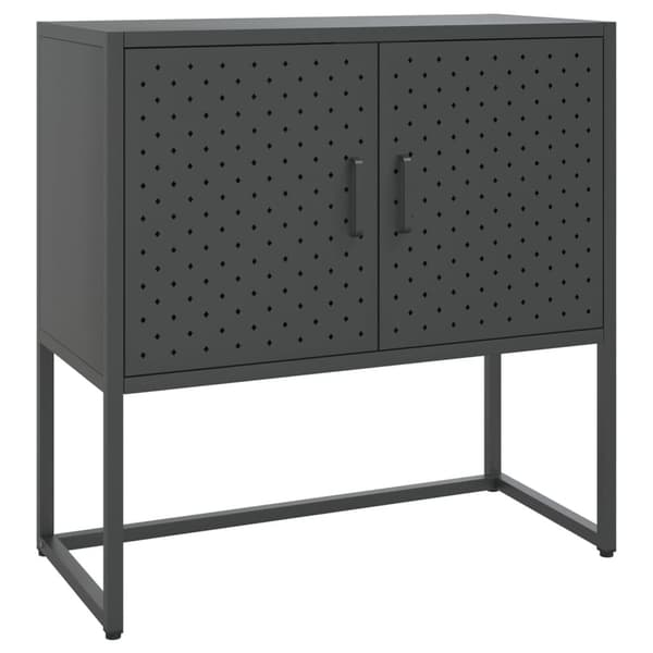 vidaXL Skjenk antrasitt 75x35x75 cm stål