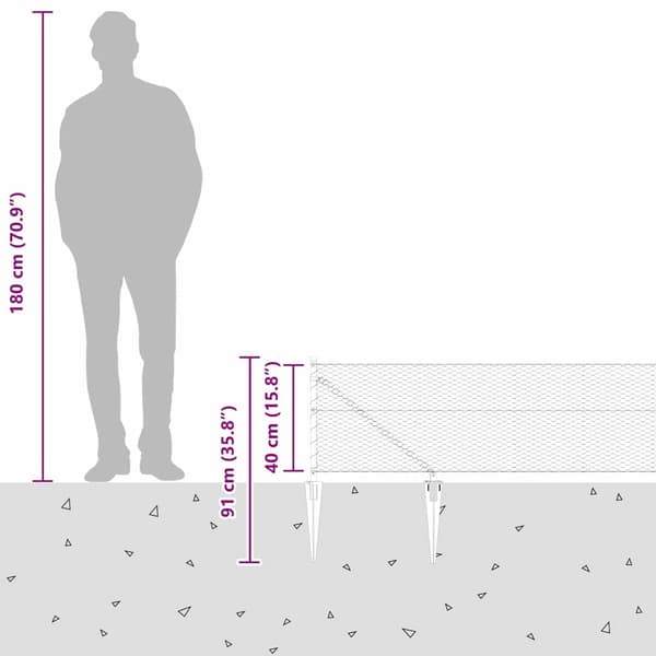 vidaXL Stängselstolpe Grå