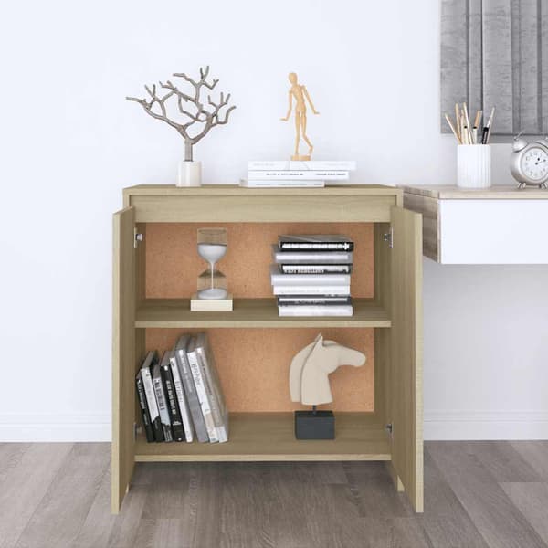 vidaXL Skjenk sonoma eik 70x41x75 cm konstruert tre