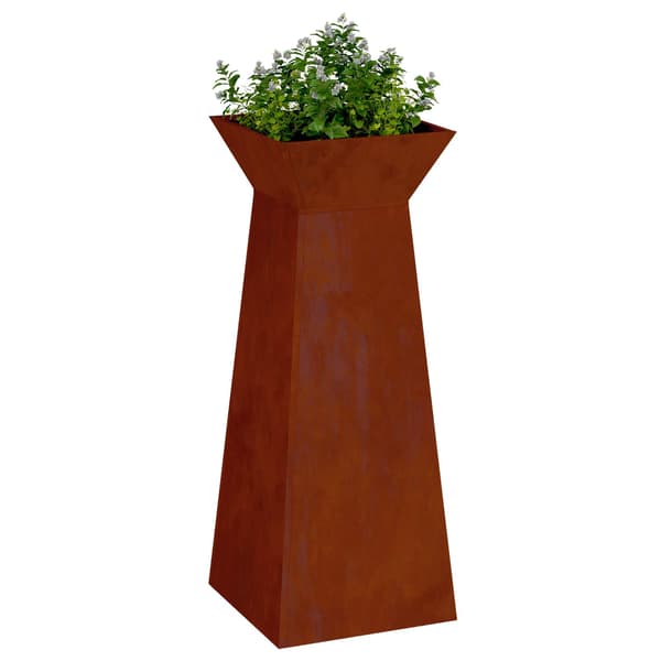 vidaXL Søyleplanter 2 pcs sølv 40 x 40 x 100 cm Cortenstål