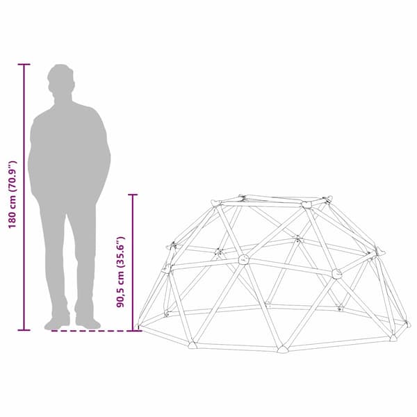 vidaXL Klattringsdome Blå Stål