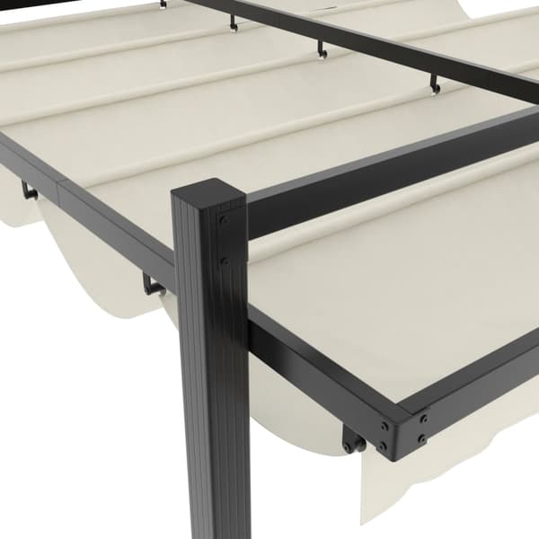 vidaXL Markise Hvit 3,5 x 2,5 m Metall