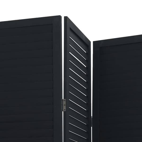 vidaXL Romdeler 4 paneler svart heltre keisertre