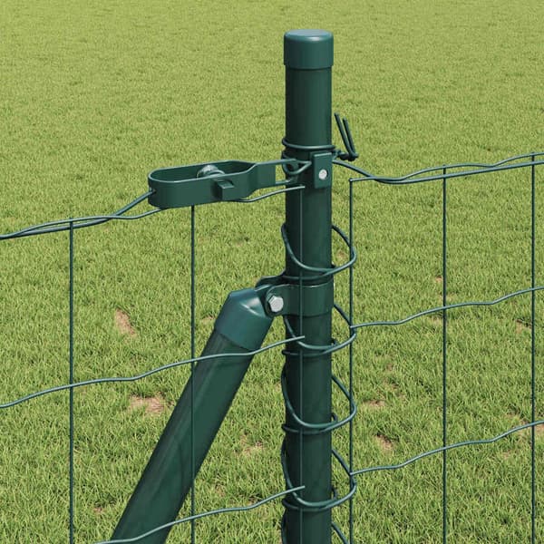 vidaXL Gjerde med stolpe grønn 0,8 x 10 m Stål og PVC