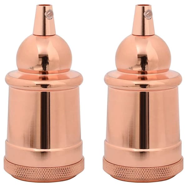 vidaXL Lampeholdere 2 stk rosa gull E27