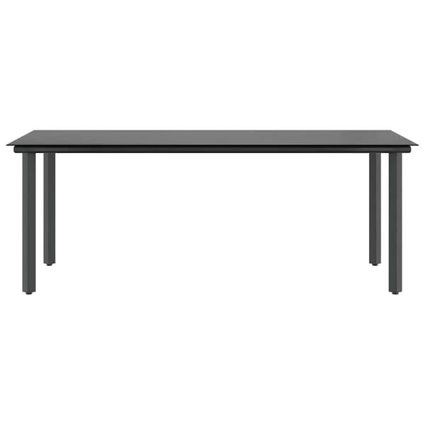 vidaXL Trädgårdsmatgrupp 9 delar brun polyrotting glas
