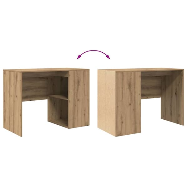 vidaXL Skrivebord Artisan Eik 102 x 50 x 75 cm Konstruert tre