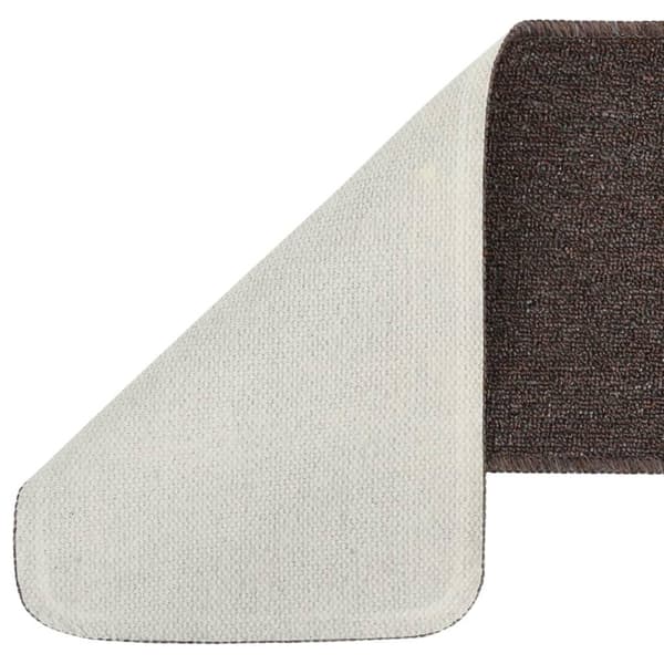 vidaXL Sklisikre trappematter 15 stk 75x20 cm brun rektangulær